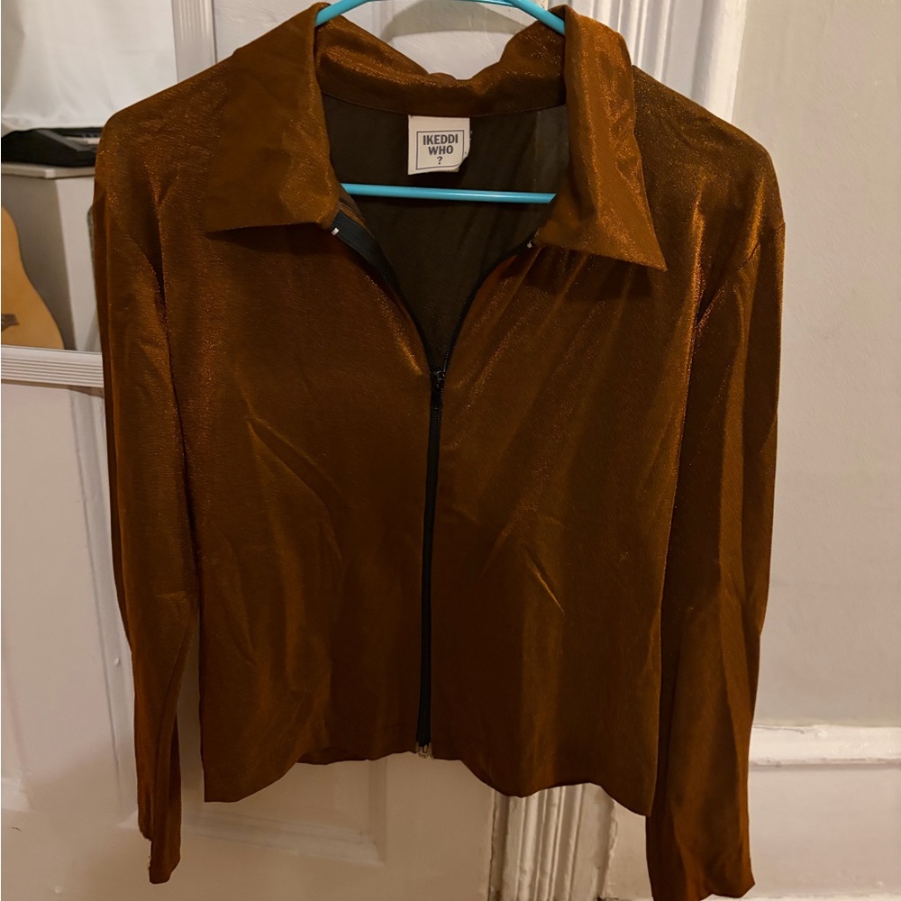 Brown Gold shiny top